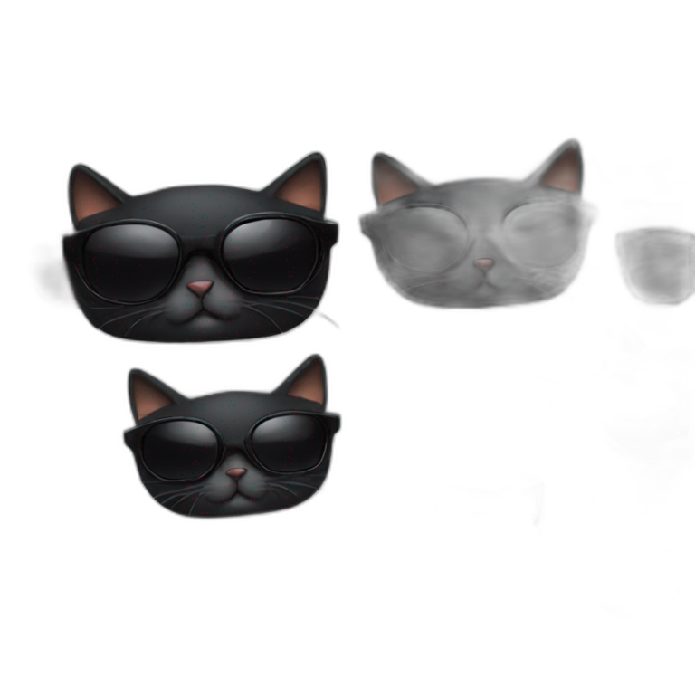 Black cat with sunglasses emoji