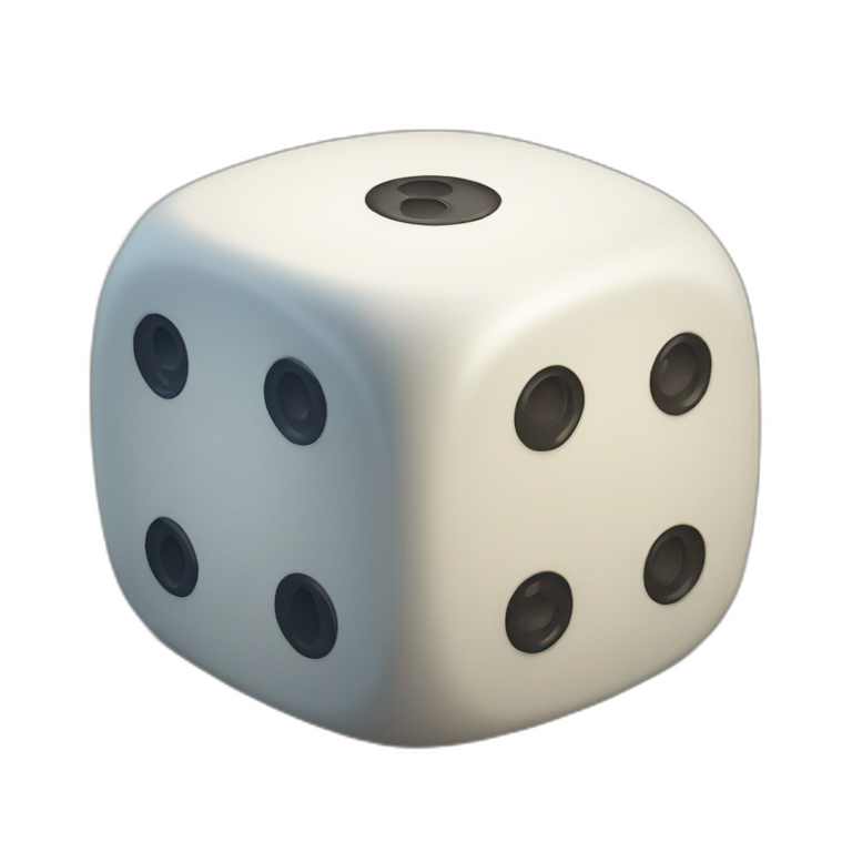 dice with 8 on top emoji