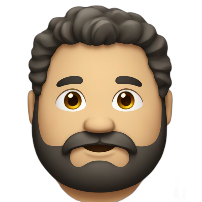 A fat man with a black beard emoji