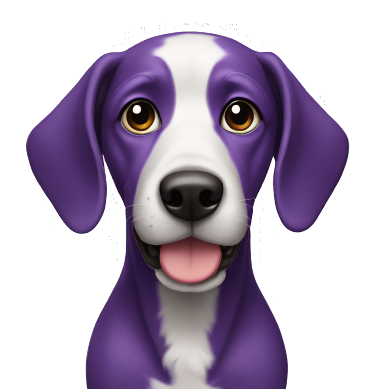 A dog purple emoji