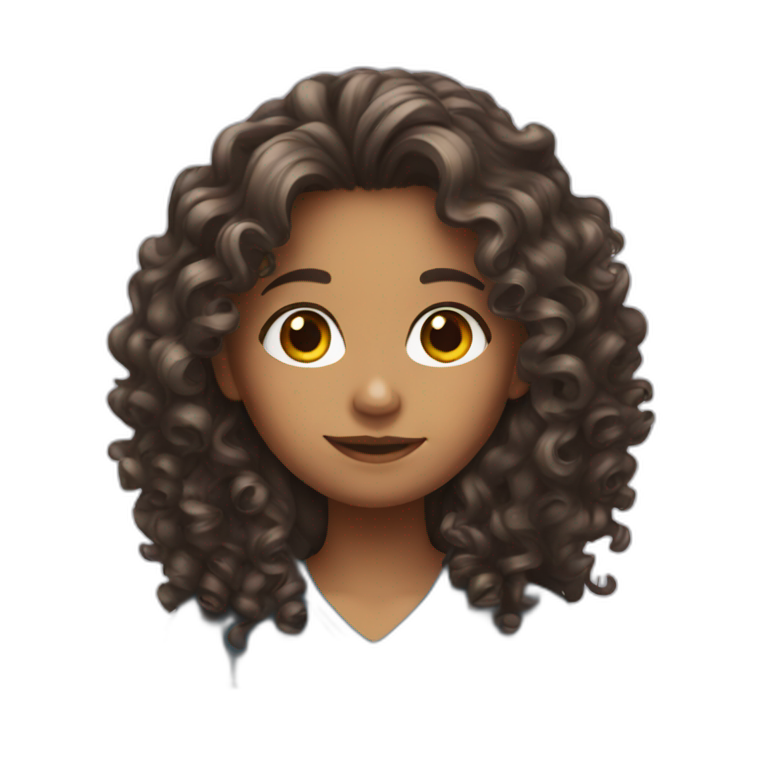 Curly long haired girl emoji