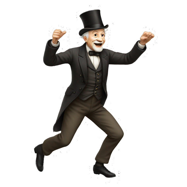 Old man Victorian Dancing  emoji