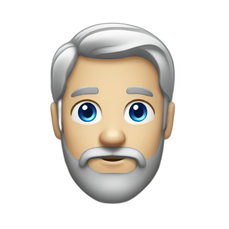 beard man blue eye emoji