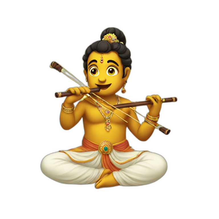 krishna playing flute emoji