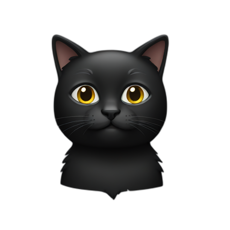 black cat full body emoji