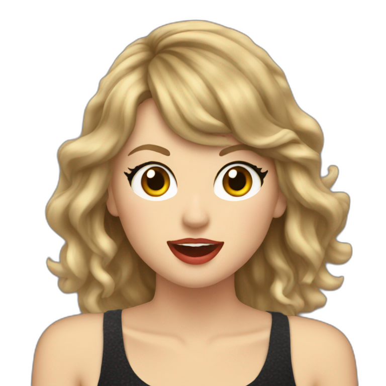 Taylor Swift singing emoji