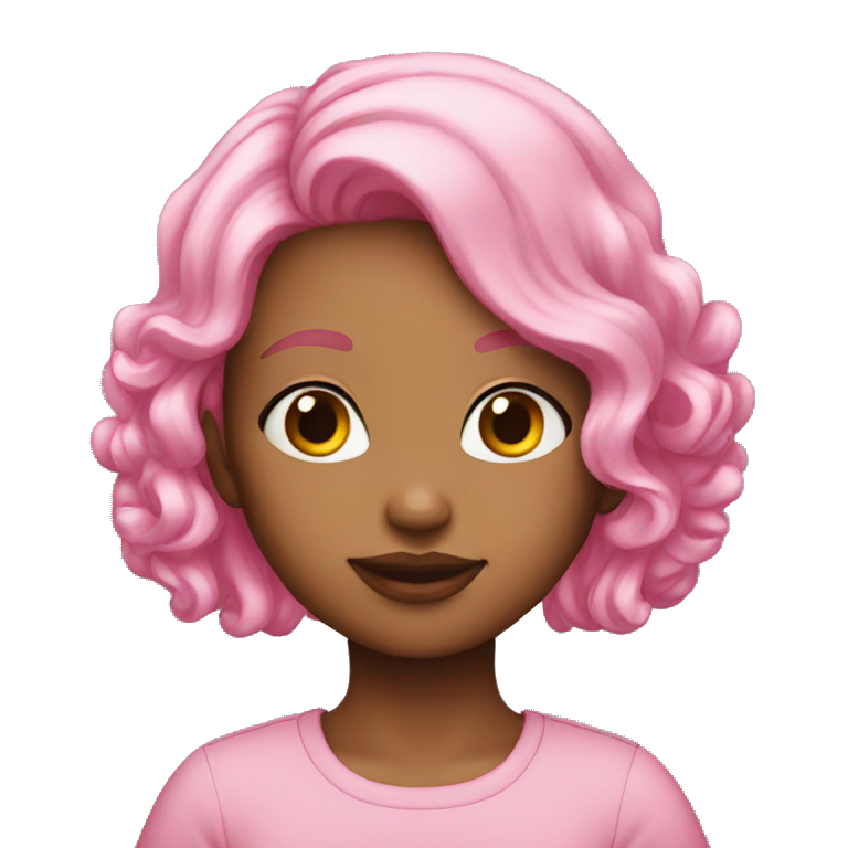 girl pink hair emoji