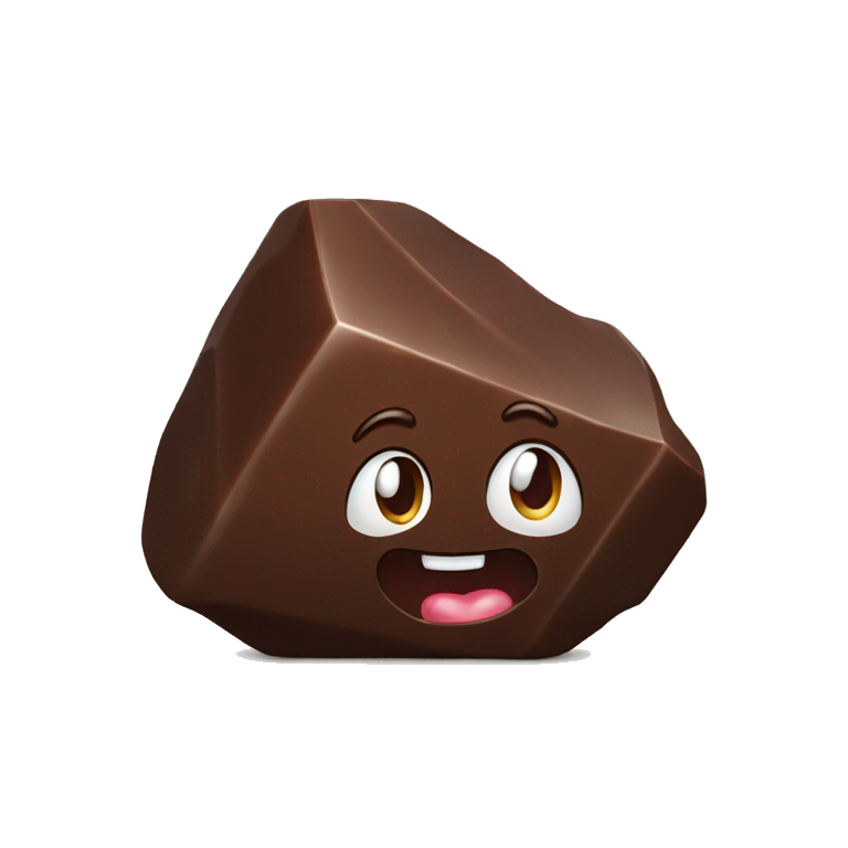Rock eating Hershey’s chocolate emoji