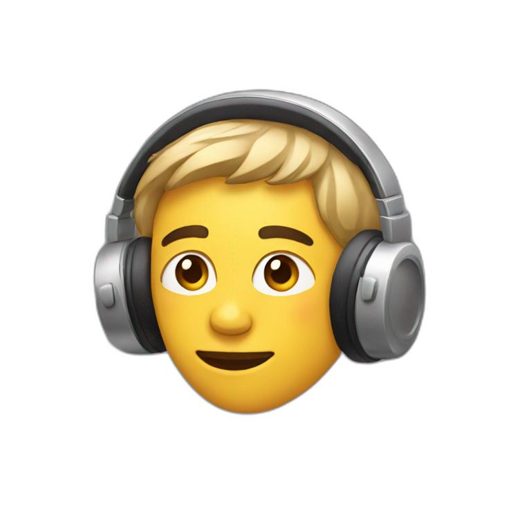 person listen music emoji