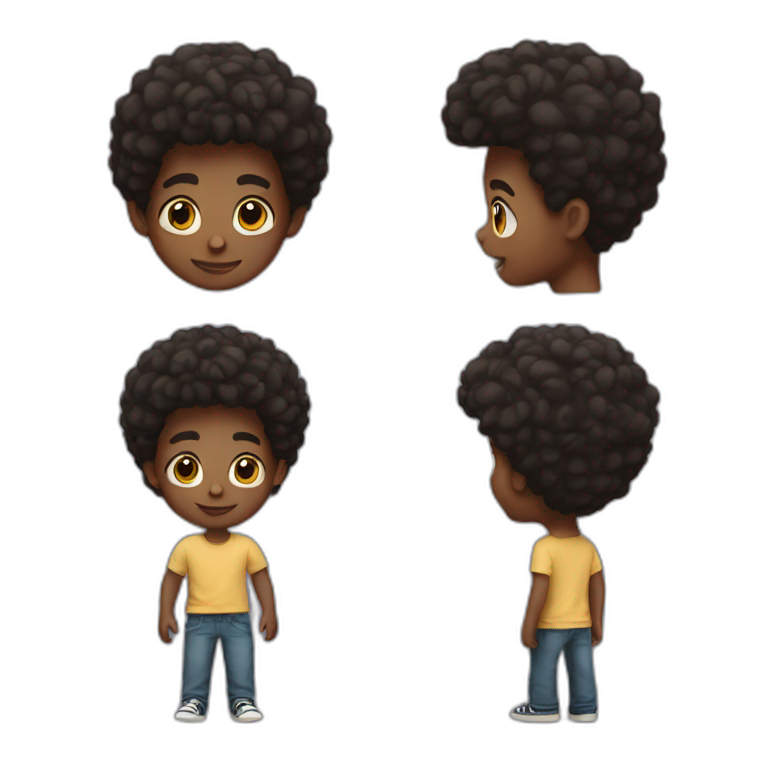 Afro boy emoji