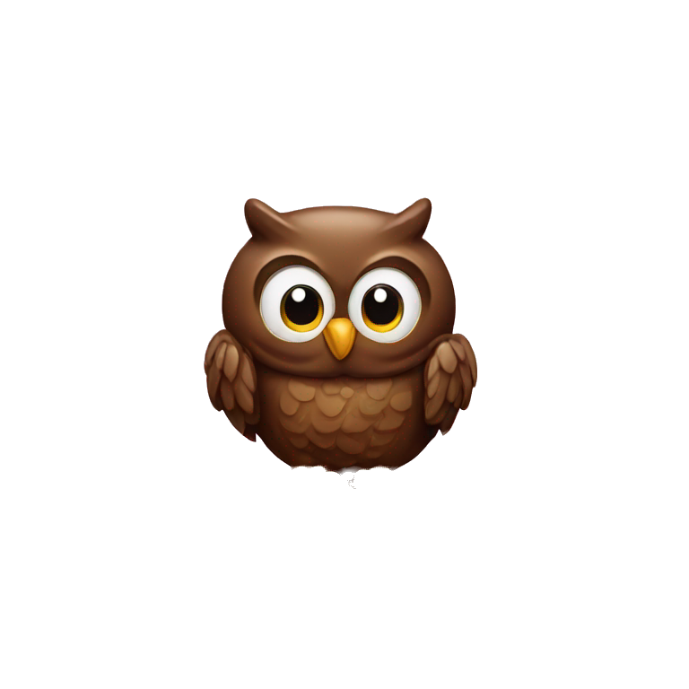 night owl eating candies emoji