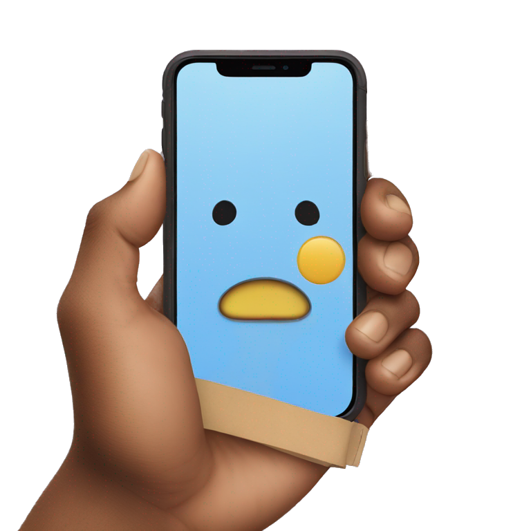 iphone on hand emoji