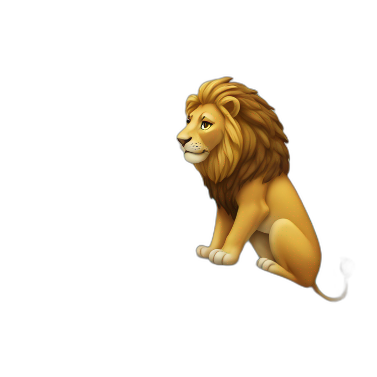 lion above a cliff emoji