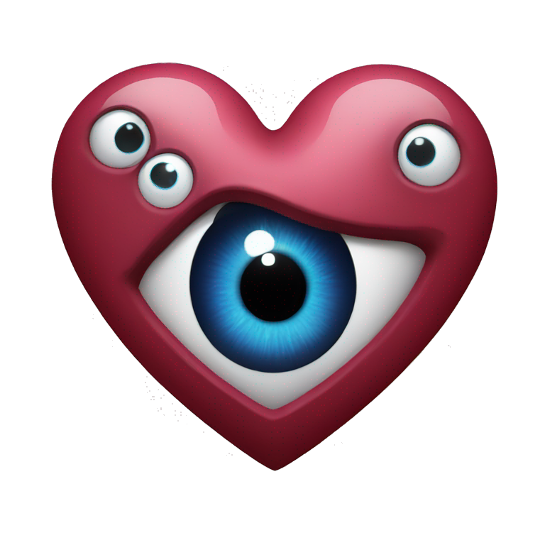 A heart with evil eye emoji