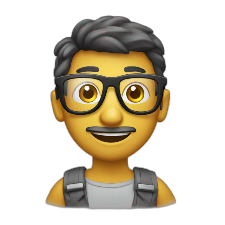 Caca avec lunette emoji