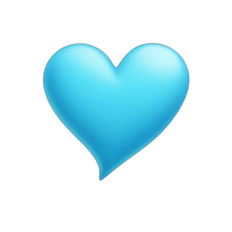Sky blue heart  emoji