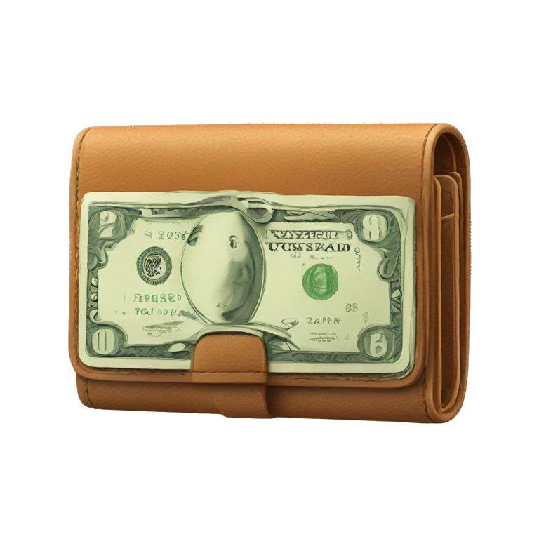 thick wallet with money emoji