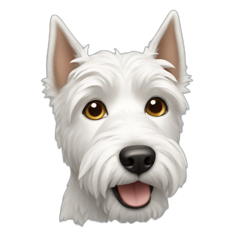 white terrier dog emoji
