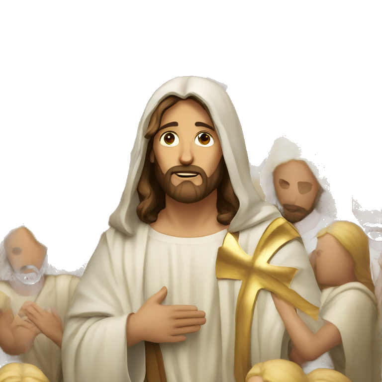 Jesus and his diciples emoji