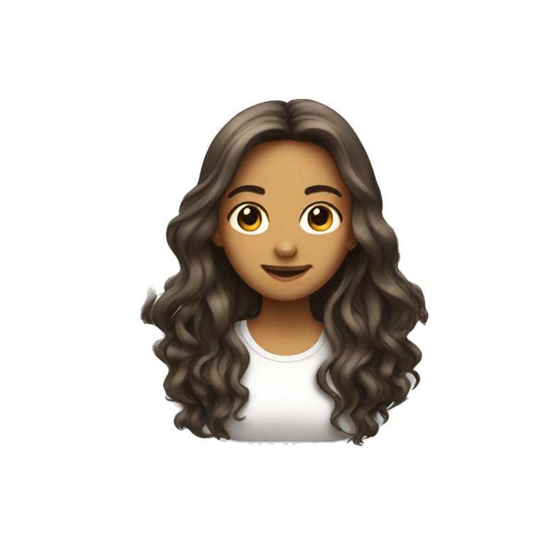 long hair girl emoji