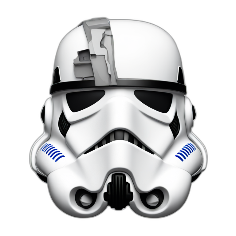 stormtrooper broken helmet half face emoji