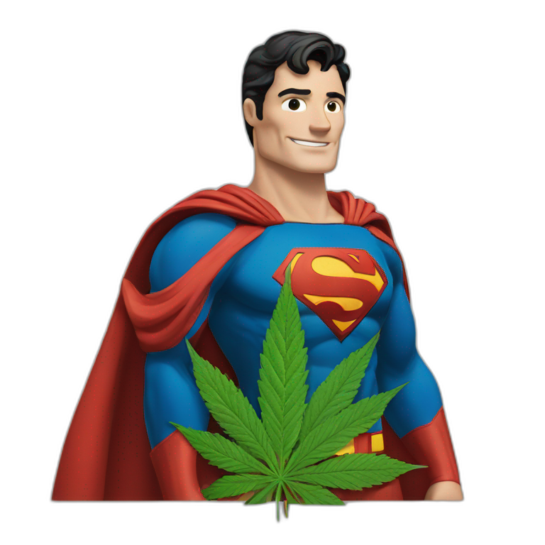superman cannabis emoji