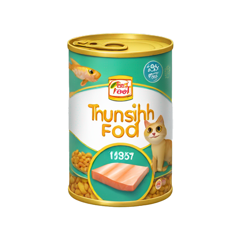cat food can with Thunfish emoji