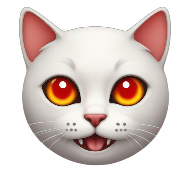 Devil red eyes cat emoji
