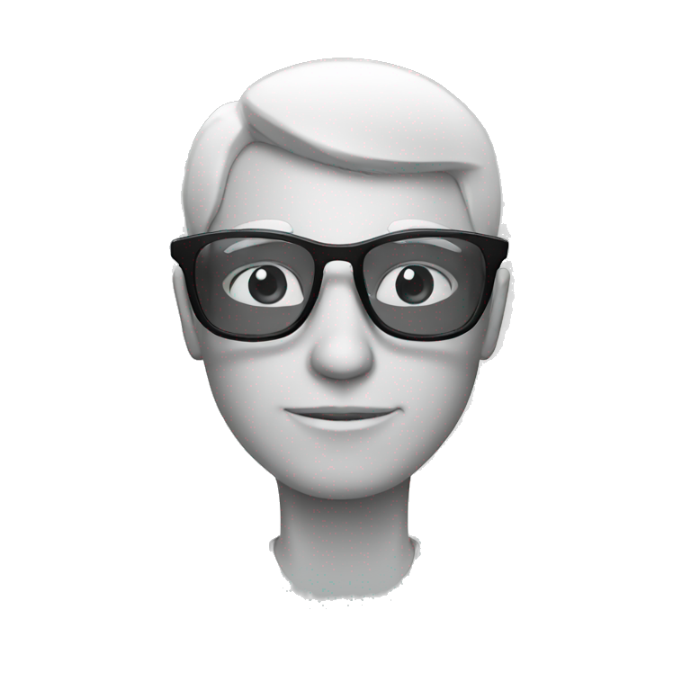 glasses guy in black shirt emoji