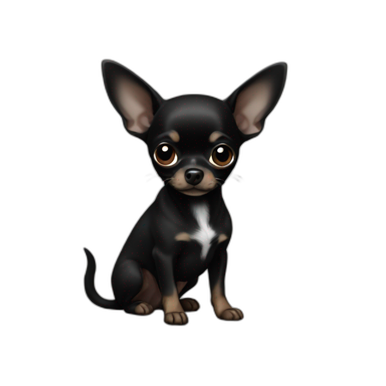 All Black Chihuahua black black emoji