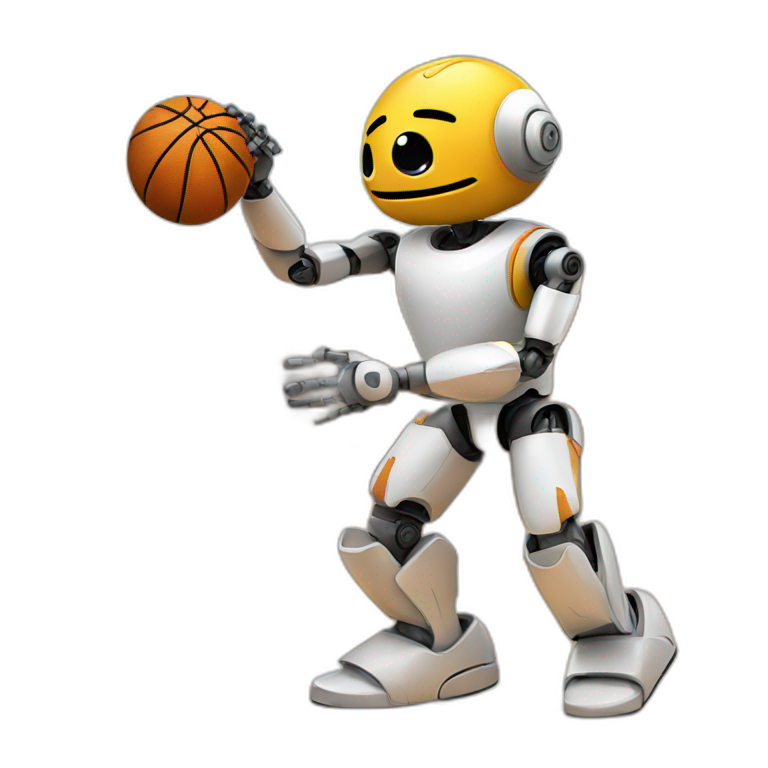 robot playing basketball emoji