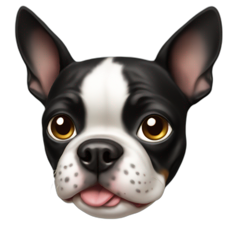 Dog Boston terrier emoji