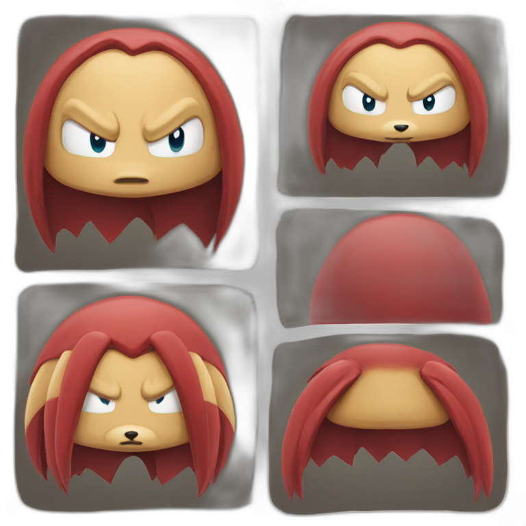 Knuckles the echidna from sonic emoji