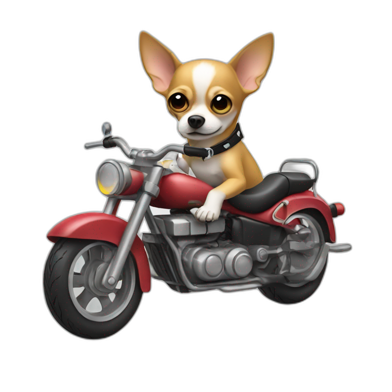 chihuahua on motorbike emoji