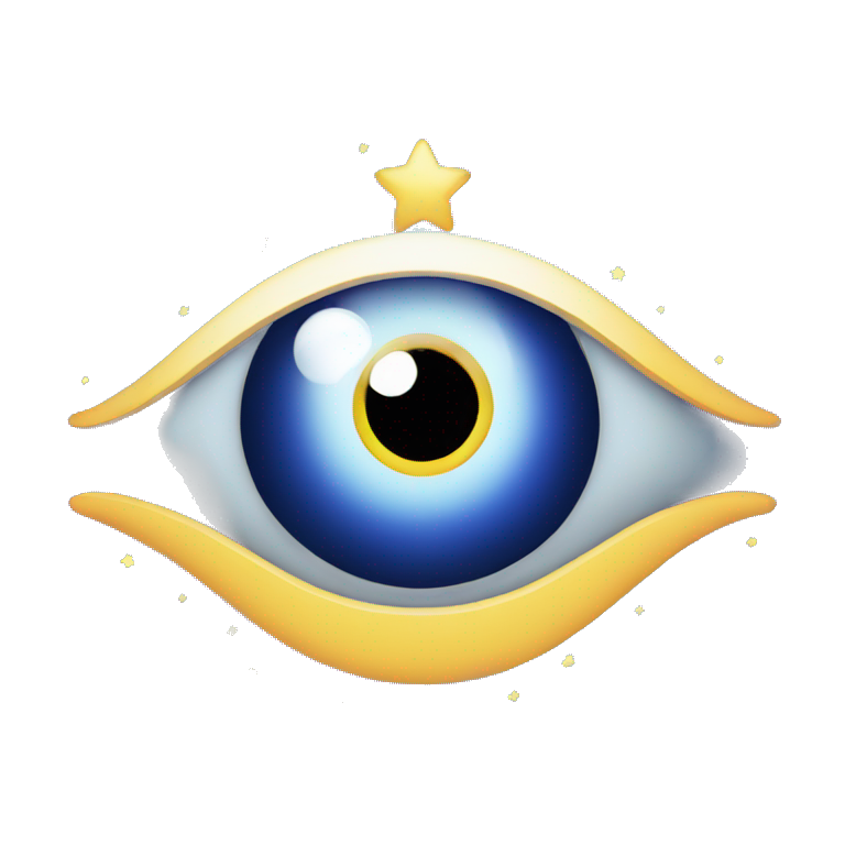 Evil eye with stars emoji