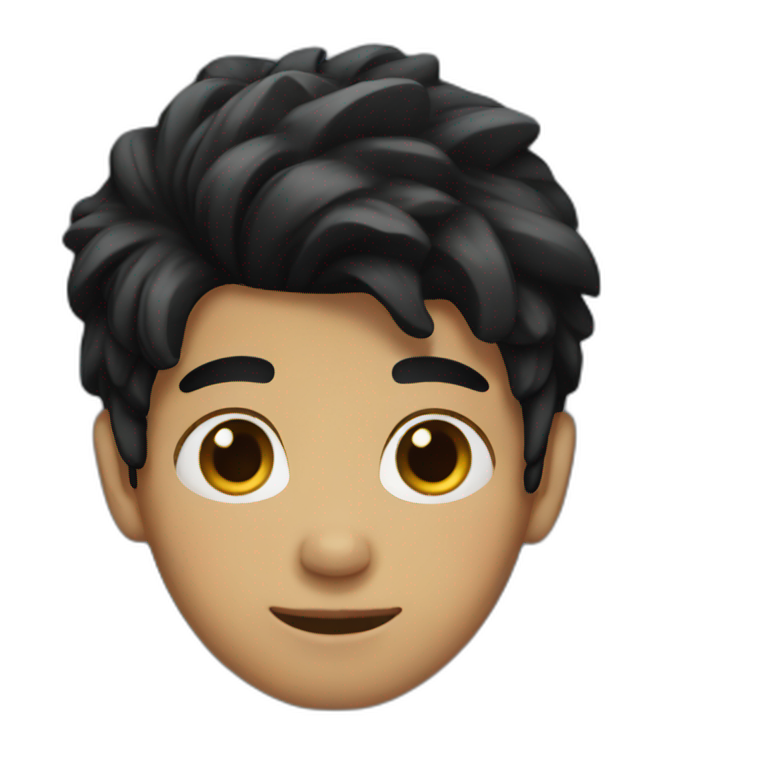 boy with black hair emoji