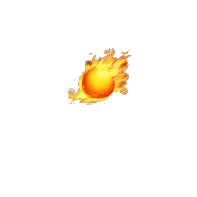 fireball flying through the air emoji