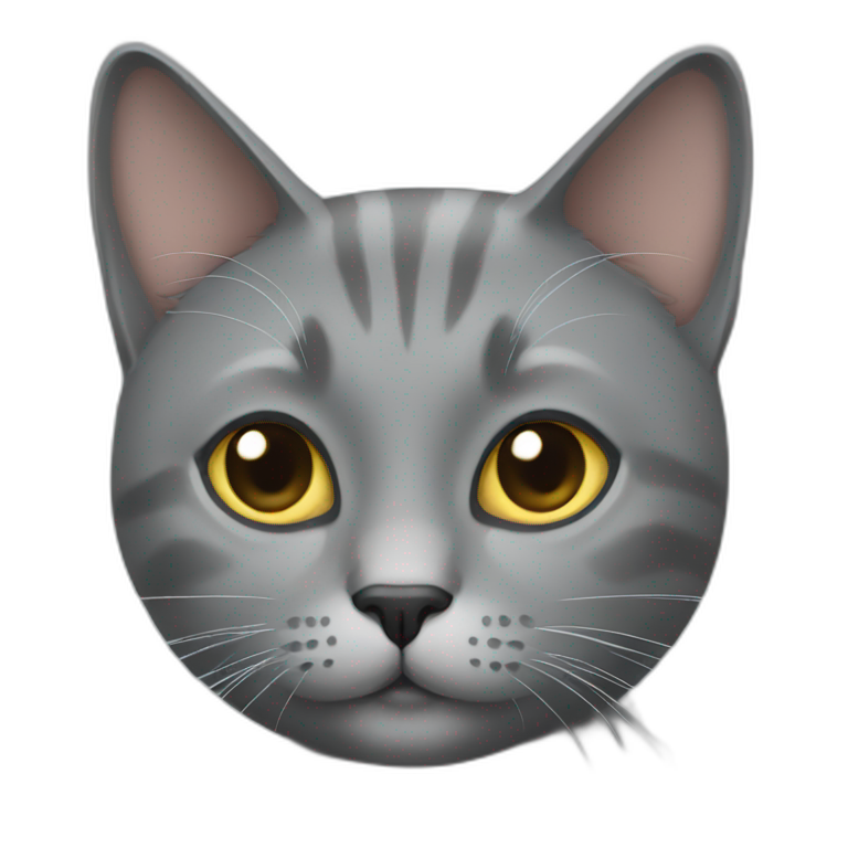Grey cat emoji