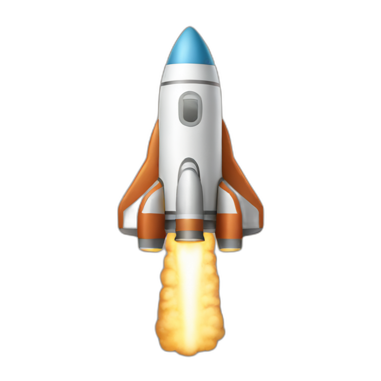 rocket using poop instead fuel emoji