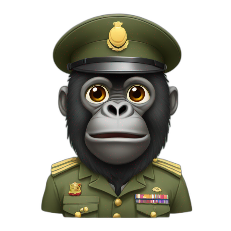 Gorila militar emoji