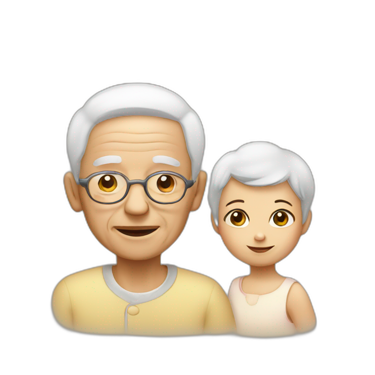 old person and baby emoji