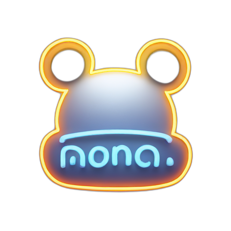 Neon disney sign emoji