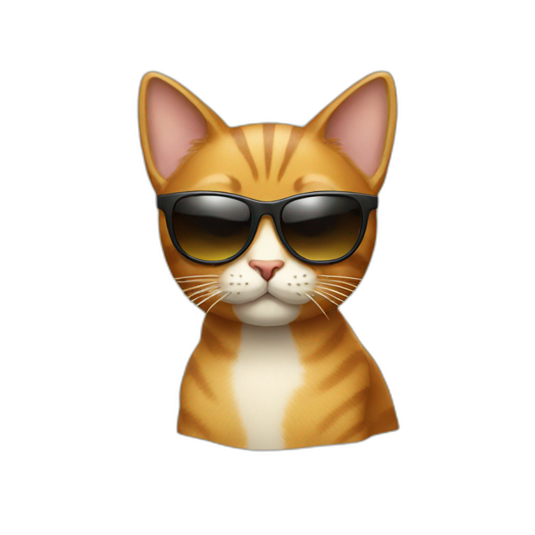 Cat wearing sunglasses  emoji