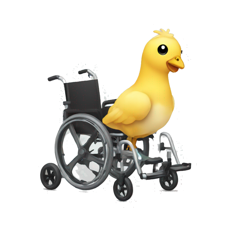 Chick wheelchair  emoji