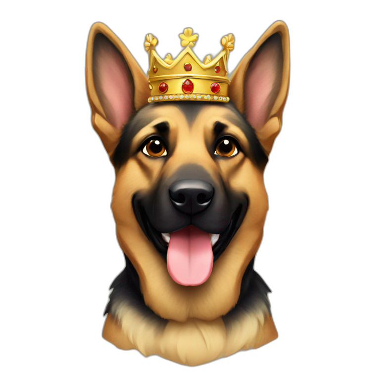 German Shepard with Crown emoji