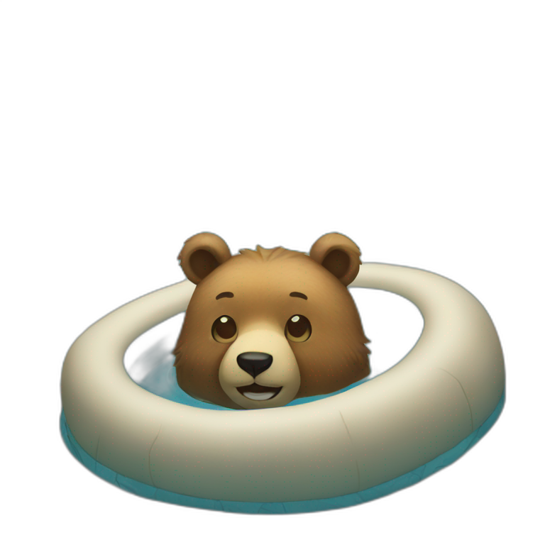 Bear in a pool emoji