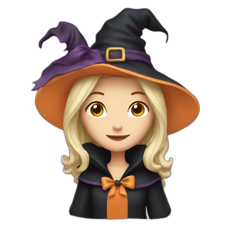 A pretty witch emoji