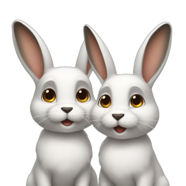 Deux lapins emoji