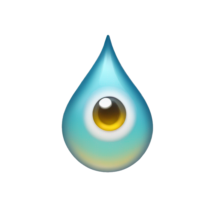 water droplet under eye emoji