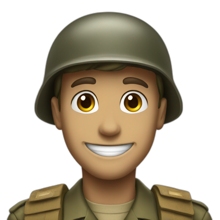WW2 soldier smile emoji